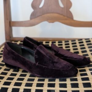 Nine West Velvet Loafers in Plum